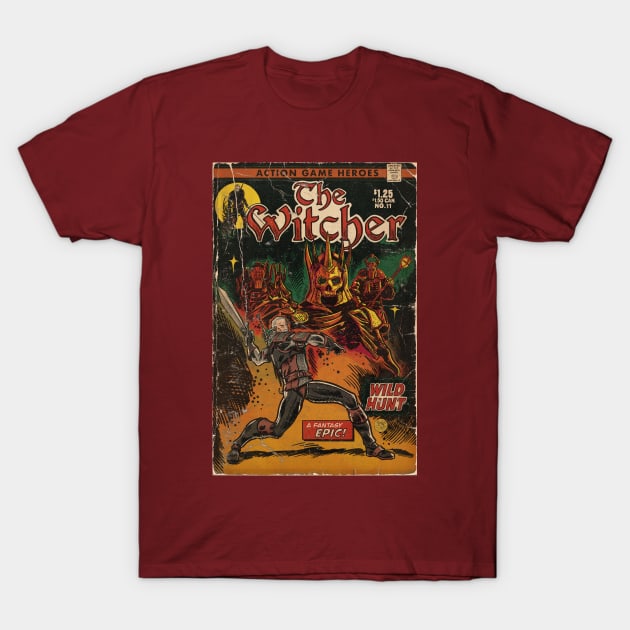 "A Fantasy Epic!" Video Game Comic Book Cover Fan Art T-Shirt by MarkScicluna